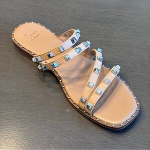A New Day Women's Beige Studded Sandals Size 7.5
